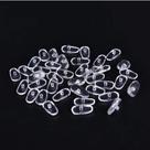 100 Unidades Plaquetas de Silicone Transparente para Óculos Base Parafuso