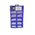 100 Unidades Unha Tips Tipo Bailarina Quadrada Transparente Alongamento Manicure