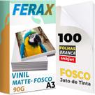 100 Vinil Branco Fosco - MATTE - FERAX - A3 Jato de Tinta 100 Vinil Branco Fosco - MATTE - FERAX - A3 Jato de Tinta