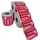 1000 Etiqueta Adesiva Atenção Cuidado Frágil 60x40mm Selo Frágil para envios com segurança