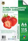 1000 folhas papel fotográfico adesivo 115gr a4 prova d água