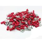 100un Terminal Pré Isolado Tipo Fêmea 0,5mm a 1,5mm Vermelho
