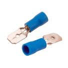 100un Terminal Pré Isolado Tipo Macho 1,5mm a 2,5mm Azul