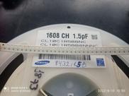 100x Capacitor 1,5pf/50v 0603 Smd 0,8x1,6mm Np0 Samsung