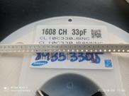 100x Capacitor 33pf/50v 0603 Smd 0,8x1,6mm Np0 5% Samsung