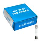 100x Fusível De Vidro 6x30 Grande Kit Com 100 Peças 9 Amp