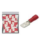 100x Terminal Macho 6,30 Pré-isolado Vermelho 0,50 Até 1,50mm 100x Terminal Macho 6,30 Pré-isolado Vermelho 0,50 Até 1,50mm