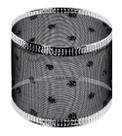 10m Fita de Natalina Aramada Glitter 4cm x 2m x 5 rolos 10m
