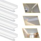 10m Perfil De Led Alumínio Linear Embutir Tabica 47x40mm