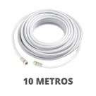 10Mt Cabo Coaxial Branco P/ Antena Tv Pronto Com Conectores 10Mt Cabo Coaxial Branco P/ Antena Tv Pronto Com Conectores
