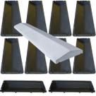 10u Forma Plastica p Artefato Concreto Pingadeira Média 19CM Capa Muro Chapéu Parede 60x19x5 Arremate Pingueira