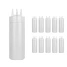 10un Bisnaga 700ml Profissional molho Bico Triplo branco