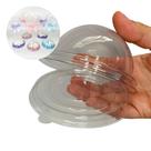 10un Cake Box Redonda Centro de Mesa Transparente Flip