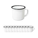 10un caneca esmaltada fazenda branca rústico 300ml 10un caneca esmaltada fazenda branca rústico 300ml