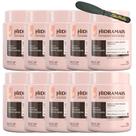 10UN Creme Massagem Pimenta Negra 1KG Hidramais+ Espátula