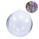 10un Esferas Bolas Acrílicas 6,5cm Transparente Decoração Enfeite Natal