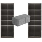 10un Forma Dupla Plastica Fabricação Tijolo Concreto Piso Lajota Paver Facil Uso Alto 20x10x8 Pedra Grande Resistente Forte
