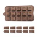 10un Forma Silicone Bombom Moldes finos Docinho Quadrado
