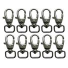 10un Mosquetão 15mm Niquelado Prata Gancho Fecho Alça Bolsa Mochila 10un Mosquetão 15mm Niquelado Prata Gancho Fecho Alça Bolsa Mochila