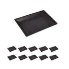 10un Petisqueira travessa Retangular Servir 24cm Preto