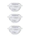 10un Pote Bowl Redondo com tampa G680 250ml Cristal