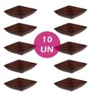 10un prato mini petisqueira quadrado aperitivo marrom escuro