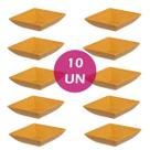 10un prato mini petisqueira quadrado aperitivos marrom claro
