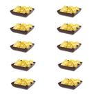 10un Saladeira Quadrada 750ml Travessa Petisqueira Marrom Es