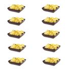 10un Saladeira Quadrada 750ml Vasilha Petisqueira Marrom Es