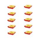 10un Saladeira Quadrada 750ml Vasilha Petisqueira Vermelha