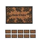 10un TAPETE ENTRADA BEM VINDO EMBORRACHADO FIBRA COCO 60x40