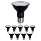 10Und Lâmpada Preta LED PAR20 7W Bivolt Luz Amarela 2700K E2