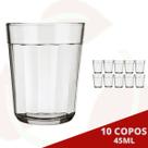 10UNI Copo de Shot Nadir 45ML Dose Tequila Cachaça Pinga