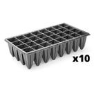 10X Bandeja para Muda 32 Células Quadrada Preto NUTRIPLAN