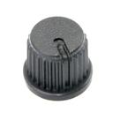10x Botão Knob Redondo Estriado Sem Parafuso Ad209 - Preto