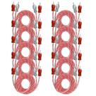 10x Cabo RCA Injetado 1M Plug em Metal Espessura 4mm Tech One