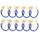 10x Cabos Y Prime Metal 5mm 2 Machos 1 Femea Azul RCA