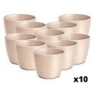 10X Cachepô Elegance Redondo 01 (600ml) Travertino NUTRIPLAN