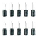 10x Capacitor Eletrolítico 220uf x 100v 105º Kit c/ 10 Peças