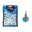 10x Chave Alavanca 6 Polos On/On Mts-202 (Kit com 10 peças)