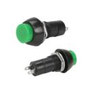 10x Chave Push Button 2 Terminais Com Trava Psd-11a Verde