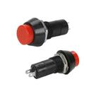 10x Chave Push Button 2 Terminais Com Trava Psd-11a Vermelho