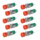 10x Chave Push Button 2 Terminais N/A S/trava Ds-323 Vermelho