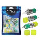 10x Chave Push Button 2 Terminais N/A S/ trava Ds323 Amarelo