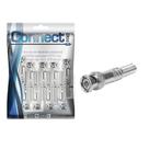 10x Conector Bnc Mola Plug 4mm Cftv - 50 ohms p/soldar - CONNECT PRO