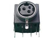 10x Conector Dc Power Jack Mini Din 3 Vias Femea Mpj-3p-S