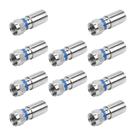 10x Conector F Compressão Rg-6 Prova D'água Alta Qualidade