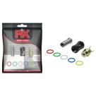 10x Conector Plug Rca Profissional Gold 24k 6 Anéis Coloridos