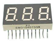10x Display 7 Seg Anodo Vermelho 3 Digitos 16x30mm 90º Xd