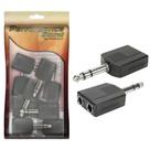 10x Duplicador Adaptador P10 Macho P/2 P10 Fêmea Jack Stereo